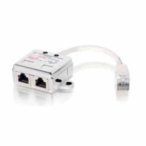 EQUIP ADAPTADOR RJ45 CAT5e 1 MACHO A 2 HEMBRAS