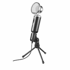 TRUST MICROFONO MADELL DESKTOP ANGULO AJUSTABLE - BOTON MUTE - CABLE DE 2.5M - JACK 3.5MM - REJILLA