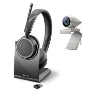 POLY KIT VIDEOCONFERENCIA CON CÁMARA WEB STUDIO P5 MAS AURICULAR PROFESIONAL VOYAGER 4220 UC