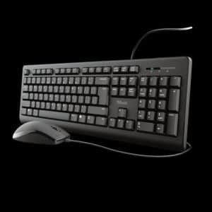 TRUST TECLADO Y RATON USB TKM-250 SILENCIOSO 1.8M