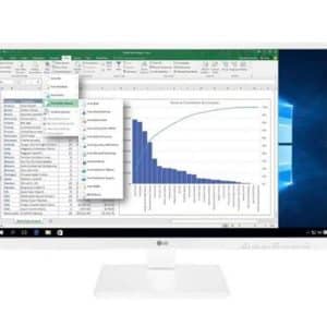 LG MONITOR 24BK55YP-W 23.8 FHD IPS BLANCO DP / HDMI / DVI / 5MS / Multimedia/ Regulable en altura