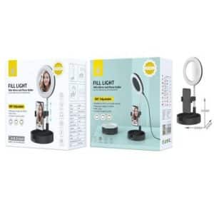 ONE+ ANILLO LUZ CON ESPEJO Y SOPORTE DE MOVIL 3 MODOS DE LUZ/ 10 NIV DE BRILLO/ 6-12W/ NEGRO