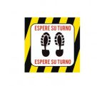 GENERICO BISMARK SEÑALIZACION VINILO ADHESIVO CUADRADO ESPERE SU TURNO AQUÍ