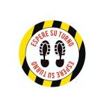 GENERICO BISMARK SEÑALIZACION VINILO ADHESIVO REDONDO ESPERE SU TURNO AQUÍ