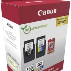 CANON CARTUCHO TINTA PG-560 / CL-561 VALUE PACK + PHOTO PAPER PP-201 CARTON