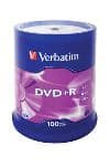 VERBATIM DVD+R 4.7GB 120MIN BOTE 100U MATT plata