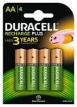 DURACELL DUR03924 PILA RECARGABLE HR6 AA 1300mAh BLISTER*4 DURHR6P4B