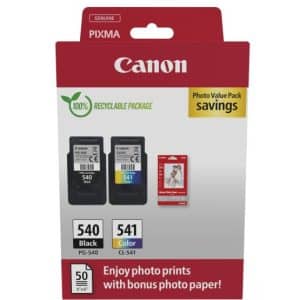 CANON CARTUCHO TINTA PG-540 + CL-541 + 50H PAPEL FOTOGRAFICO