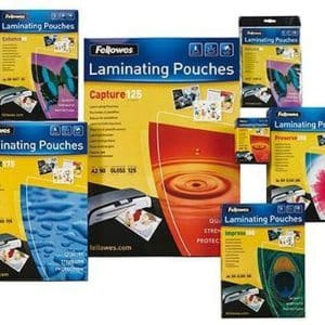 FELLOWES FUNDAS PLASTIFICAR 125 MICRAS 65X95MM BRILLO PACK 100 UD