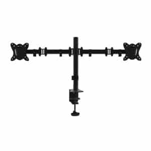 EQUIP SOPORTE MESA PANTALLA 13 A 27 DOBLE BRAZO ARTICULADO SOPORTA 2 MONITORES VESA STANDARD HASTA