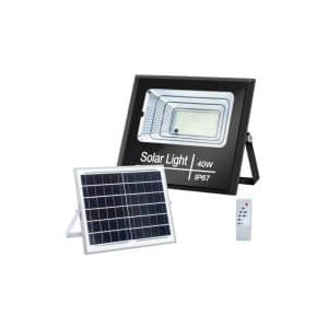 GENERICO FOCO PROYECTOR LED SOLAR 40W IP66 PANEL POLICRISTALINO BLANCO FRIO