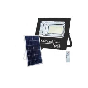 GENERICO FOCO PROYECTOR LED SOLAR 200W IP66 PANEL POLICRISTALINO BLANCO FRIO
