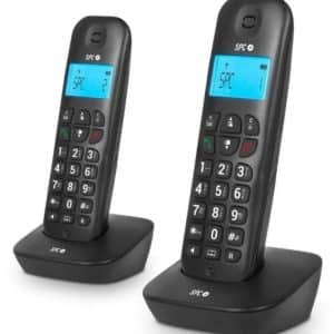 SPC TELEFONO INALAMBRICO AIR PRO DUO 7302N / PACK DUO/ NEGRO