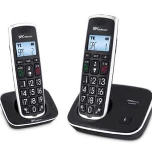 SPC TELEFONO INALAMBRICO COMFORT KAISER 7609N / PACK DUO/ NEGRO