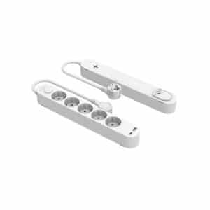 GENERICO GENERICA REGLETA 5 TOMAS + USB-A + USB-C 3A 1.5M 3X1,5MM H05VV-F INTERRUPTOR CON PROTECCION