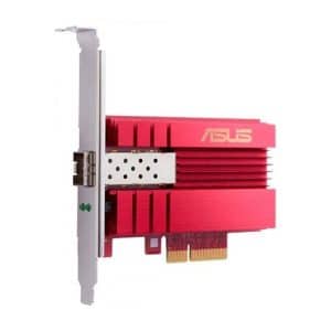 ASUS TARJETA DE rojo PCI-E XG-C100F PUERTO SFP+ PARA TRANSMISIONES DE FIBRA OPTICA Y CABLE DAC