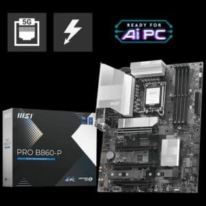 MSI PLACA BASE PRO B860-P SOCKET 1851 Ultra Processors (Series 2)/ 4x DDR5 / 1x HDMI / 4x PCI-E