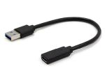 GEMBIRD CABLE ADAPTADOR USB 3.1 AM A USB-C NEGRO 10CM