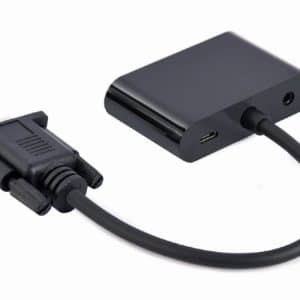 GEMBIRD ADAPTADOR VGA A HDMI+VGA 0.15M NEGRO