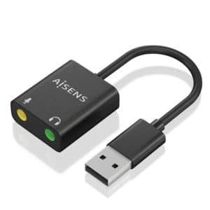 AISENS ADAPTADOR USB-A MACHO A JACK 10CM/ NEGRO