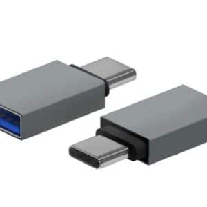 AISENS ADAPTADOR USB HEMBRA A USB-C MACHO GRIS