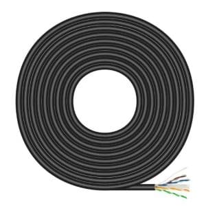AISENS BOBINA DE CABLE PARA EXTERIORES IMPERMEABLE RJ45 UTP AWG23 A135-0675 CAT. 6/ 100M/ NEGRO