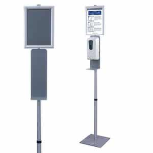 APPROX SOPORTE STAND PLATA PARA DISPENSADOR 300*300*(AJUSTABLE 1300-1700)MM - INCLUYE CARTEL