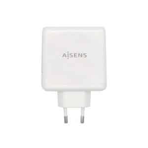 AISENS CARGADOR PARED 48W BLANCO 1xUSB-C PD3.0 30W, 1xUSB-A QC3.0 18W
