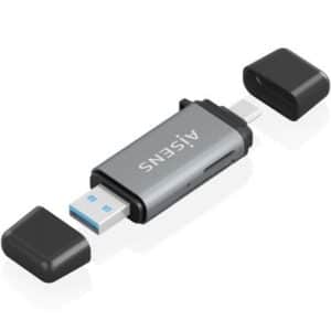AISENS LECTOR DE TARJETAS EXTERNO ASCR-2AC11-GR/ USB 3.1