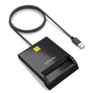 AISENS LECTOR DE DNI Y TARJETAS ASCR-SN06-BK NEGRO