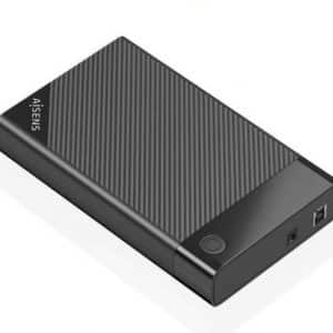 AISENS CAJA EXTERNA ASE-3529B DISCO DURO DE 3.5 / USB 3.1/ SIN TORNILLOS NEGRO