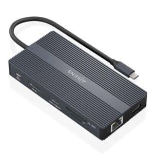 AISENS DOCKING ASUC-12P017-GR GRIS 2 HDMI/ 1 DP / 1 RJ45/ 4 USB-A/ 1 USB-C/ 1 USB-C PD/ 1 SD/ 1