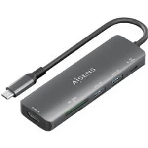 AISENS DOCKING STATION USB-C A 6 EN 1 USB-C A 1xHDMI, 2xUSB-A, 1xUSB-C PD 100W, 1xSD, 1xMICRO SD