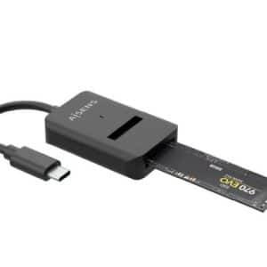 AISENS ADAPTADOR DOCK USB-C PARA SSD M2 SATA/ NEGRO NVME NGFF AISENS ASUC-M2D011-BK