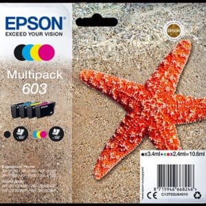 EPSON CARTUCHO TINTA T03U6 Nº 603 VALUE PACK 4 COLORES