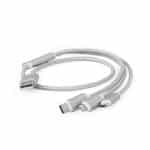 GEMBIRD CABLE CARGADOR USB 3 EN 1 PLATA 1 M