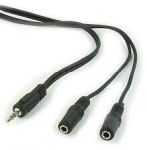 GEMBIRD CABLE JACK DIVISOR 1M/2 H NEGRO