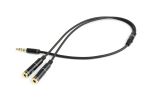 GEMBIRD CABLE JACK ADAPTADOR DE AUDIO MAS MICROFONO DE 3,5MM 0.20M