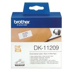 BROTHER ETIQUETAS DK11209 ETIQUETAS PRECORTADAS DE DIRECCIÓN PEQUEÑAS (PAPEL TÉRMICO). 800 ETIQUETAS