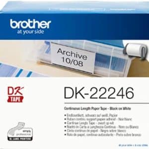 BROTHER ETIQUETAS DK22246 CINTA CONTINUA DE PAPEL TÉRMICO (BLANCA). ANCHO: 103 MM. LONGITUD: 30,48 M