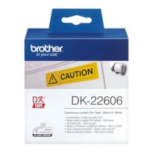 BROTHER ETIQUETAS DK22206 ROLLO DE PELICULA PLASTICA CONTINUA AMARILLA DE 62MM X 15,24M