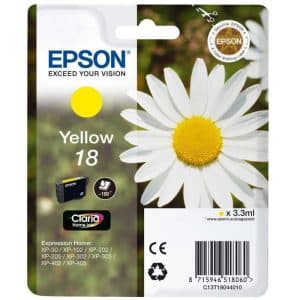EPSON CARTUCHO TINTA T1804 AMARILLO Nº 18