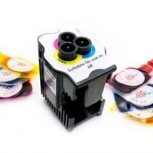 GENERICO KIT DE RECARGA HP 22 / 22XL / 28 / 57 (1 ESTACION DE RECARGA + 6 RECARGAS COLOR)