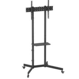 AISENS SOPORTE DE SUELO INCLINABLE CON RUEDAS 45KG 37-70 NEGRO