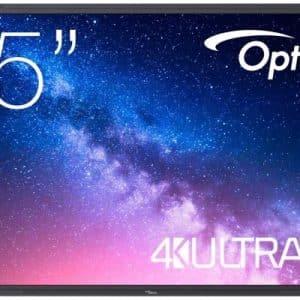 OPTOMA PANTALLA INTERACTIVA 5753RK 75 4K UHD/ 65/4 x HDMI 2.0, 1 x DisplayPort, 1 x Audio 3.5mm, 1 x