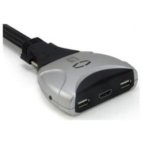 kvm gris con puertos hdmi y usb