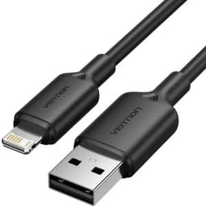 VENTION CABLE USB A LIGHTNING 2M NEGRO
