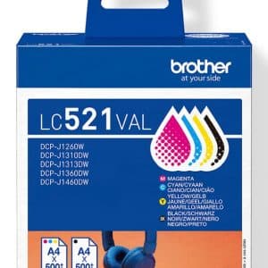 BROTHER CARTUCHO TINTA LC521 VALUE PACK BK-C-M-Y
