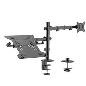 GEMBIRD SOPORTE MESA AJUSTABLE CON BRAZO PARA MONITOR Y BANDEJA PARA PORTATIL
