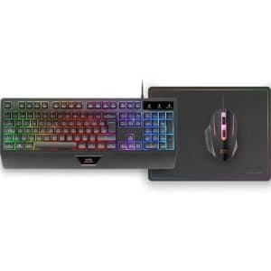MARS GAMING PACK TECLADO RATON Y ALFOMBRILLA MCP124
